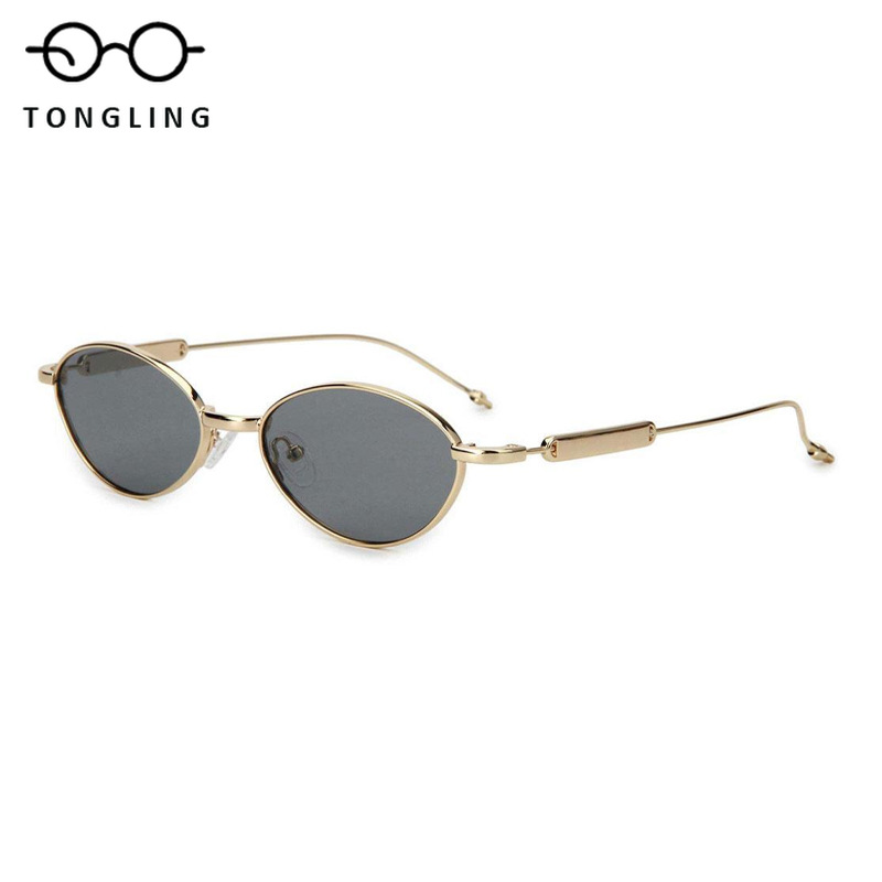 Vintage Fashion Old Money - Handcrafted Small-Frame Alloy Oval Sunglass Women