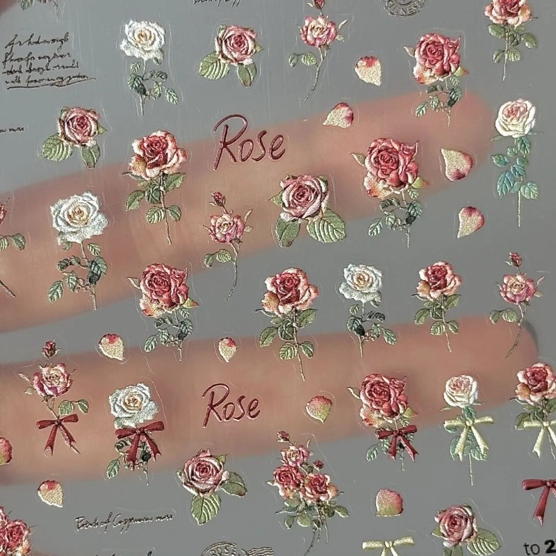 Vintage Fashion Magazines - 5Pcs Ins Retro Rose Sticker High