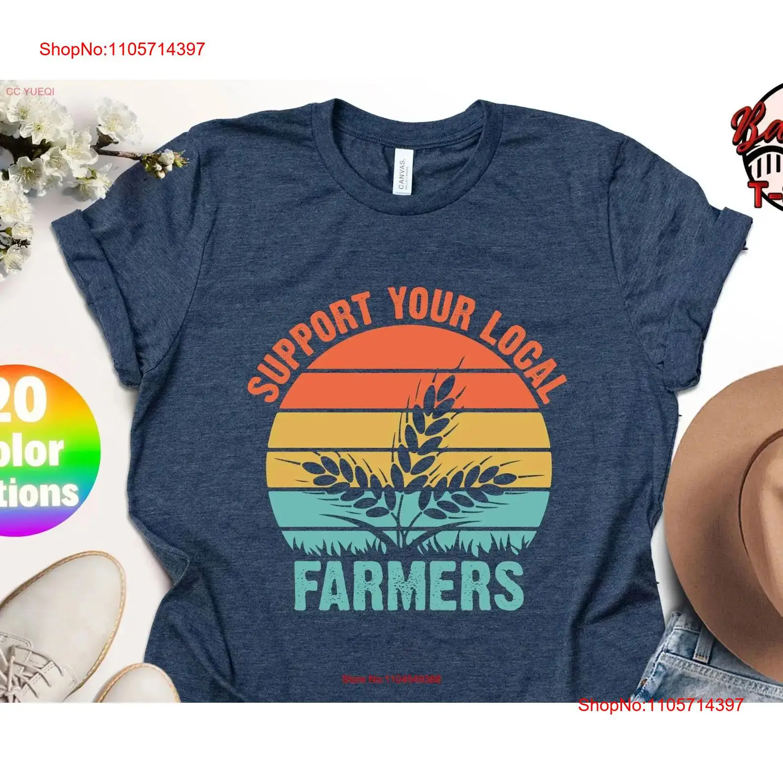 Vintage Fashion Market - Support Your Local Farmers T Shirt
