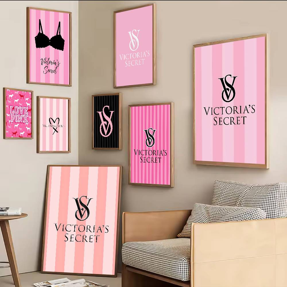 Vintage Fashion Illustrations - V-Victorias-Fashion-S-Secret Vintage Posters Sticky Whitepaper Prints