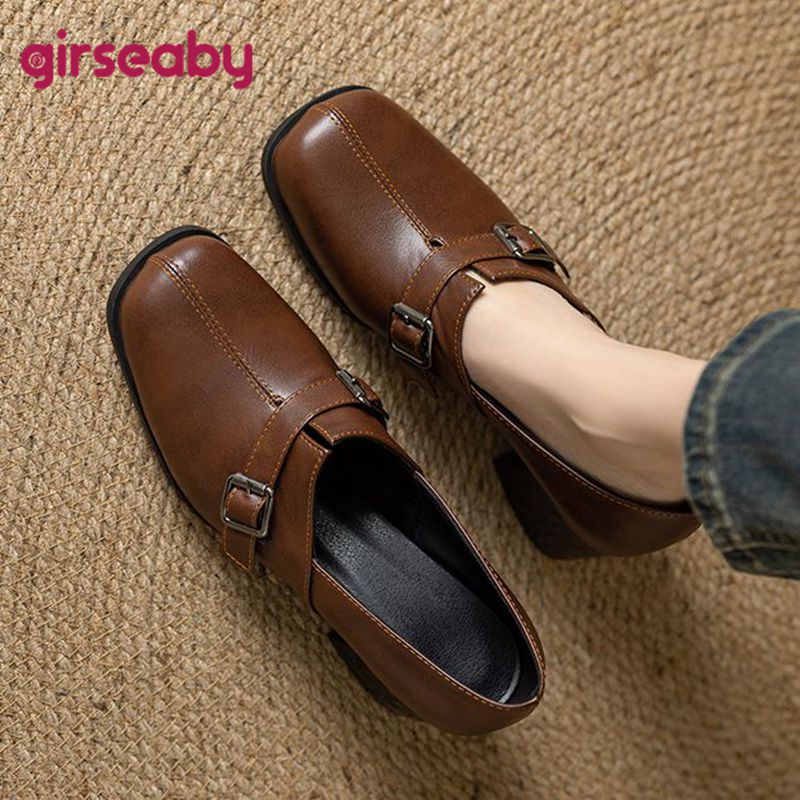 Vintage Fashion And Design - Girseaby Vintage Women Pumps Square Toe