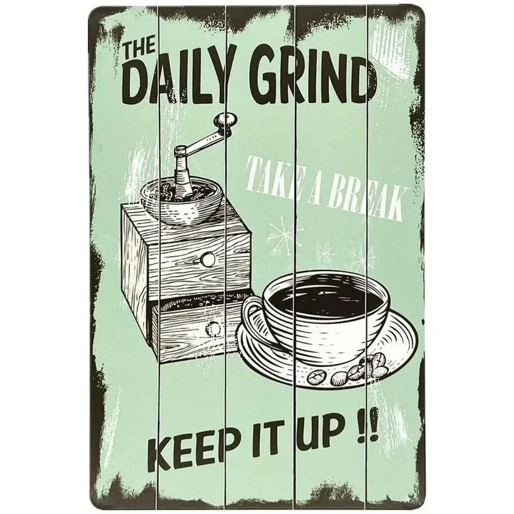 Plaque Metal Signs Drink Coffe - Vintage Fashion Wall Art review and price