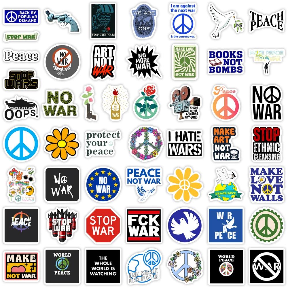Anti War Stop War Stickers Pea - Vintage Fashion Magazines review and price
