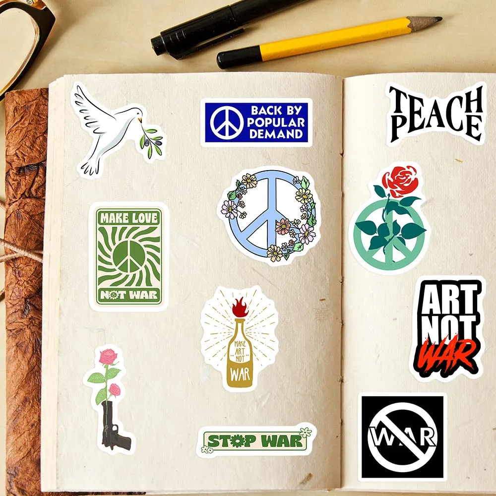 Anti War Stop War Stickers Pea - Vintage Fashion Magazines review and price