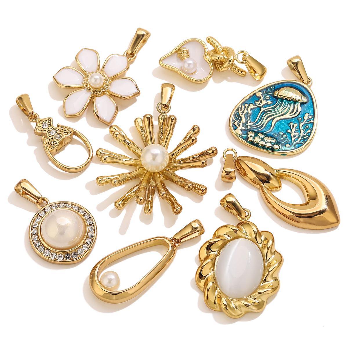 1Pcs 18K Gold Plated Stainless - Vintage Fashion Theme review and price