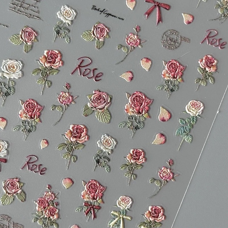 5Pcs Ins Retro Rose Sticker Hi - Vintage Fashion Magazines review and price
