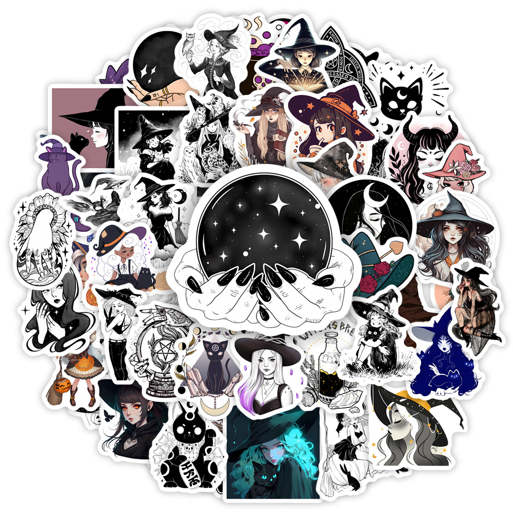 Gothic Witch Stickers DIY Kids - Vintage Fashion Magazines review and price
