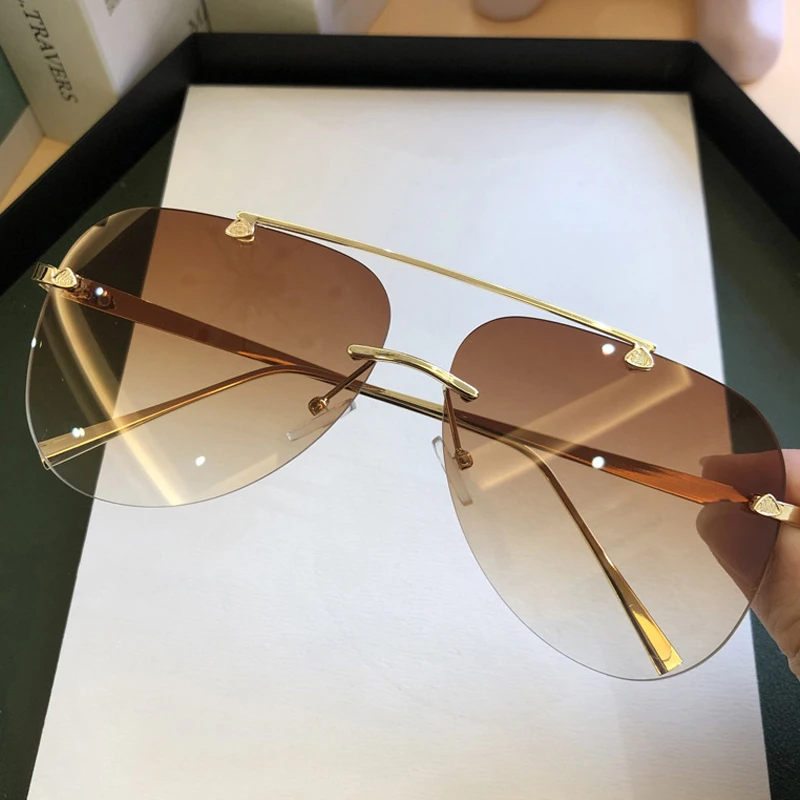 Vintage Rimless Alloy Aviation - Vintage Fashion Brands review and price