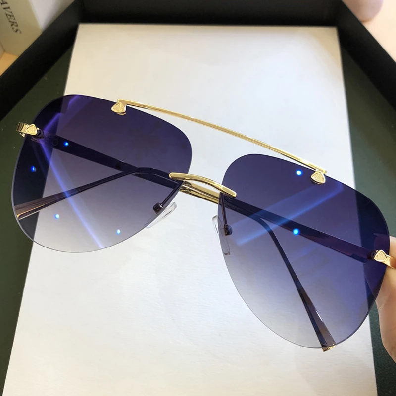 Vintage Rimless Alloy Aviation - Vintage Fashion Brands review and price
