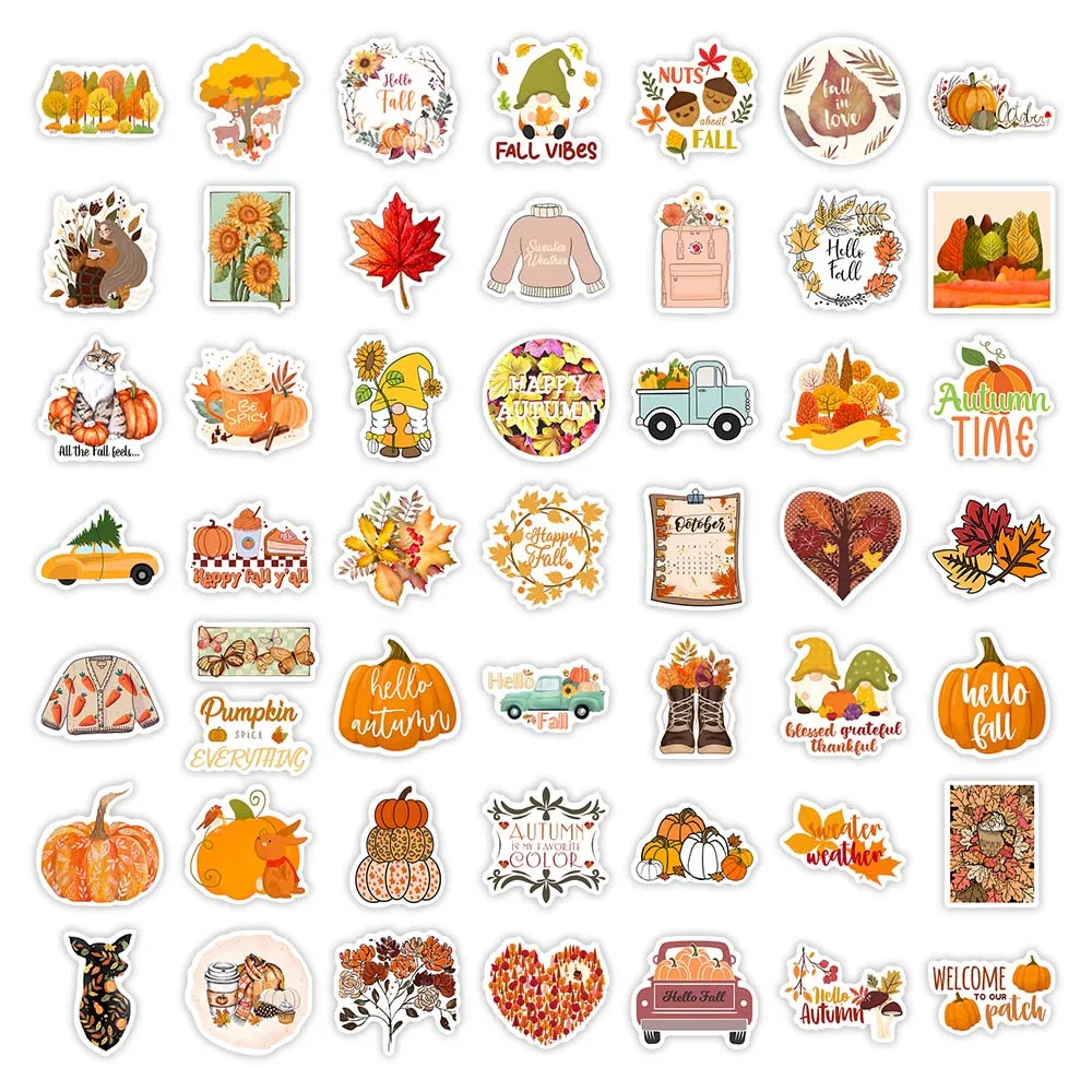 Cute Autumn Fall Stickers Vint - Vintage Fashion Magazines review and price