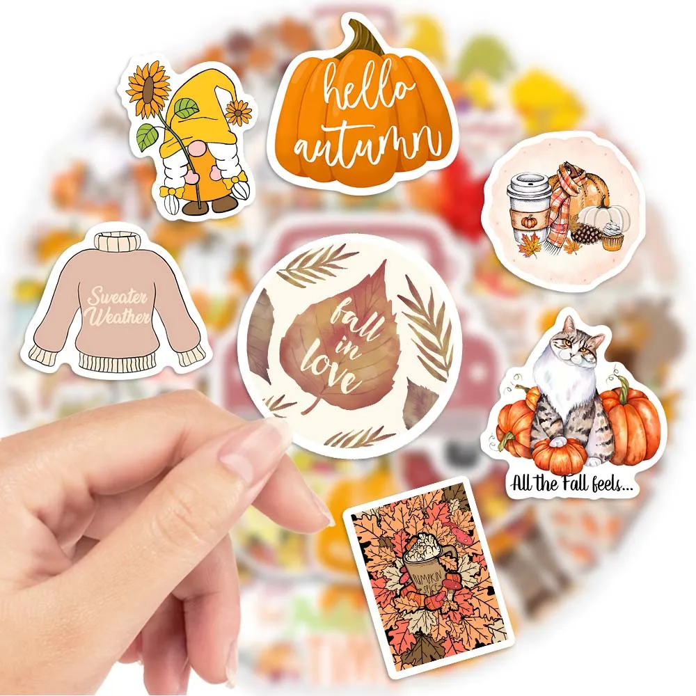 Cute Autumn Fall Stickers Vint - Vintage Fashion Magazines review and price