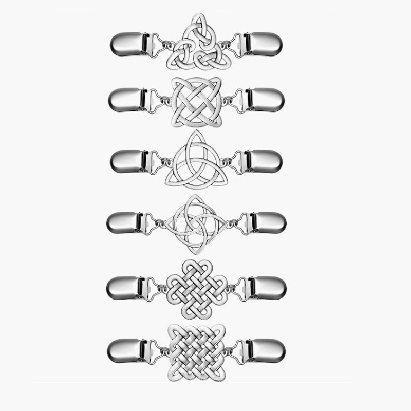 Vintage Sweater Clips Celtic K - Vintage Fashion Postcards review and price