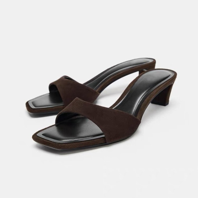Vintage Brown Faux Suede Slipp - Vintage Fashion And Design review and price