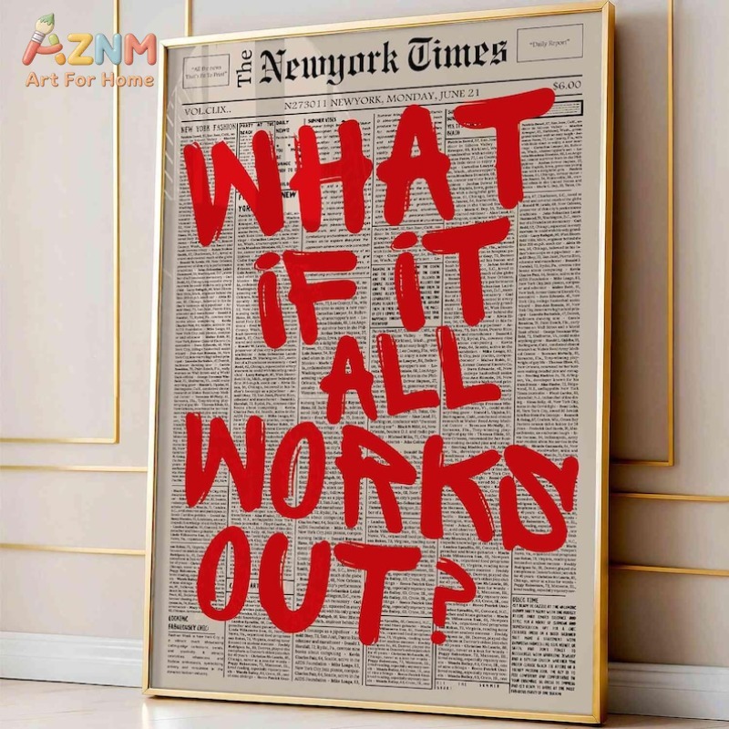 AZNM Vintage Newspaper Backgro - Vintage Fashion Wall Art review and price