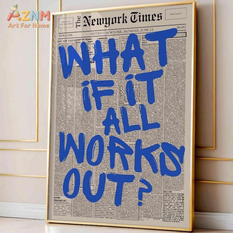 AZNM Vintage Newspaper Backgro - Vintage Fashion Wall Art review and price