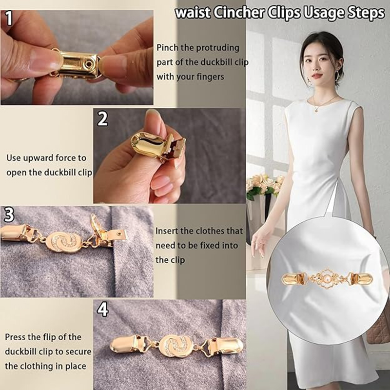 1PC Waist Cinch Clips Vintage  - Vintage Fashion Postcards review and price