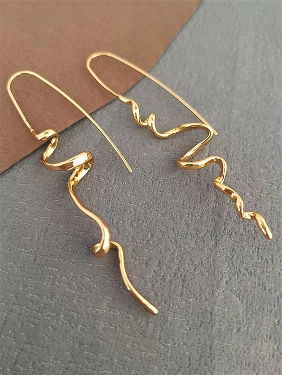 1 Pair Old Money Wavy Retro Ea - Vintage Fashion Old Money review and price