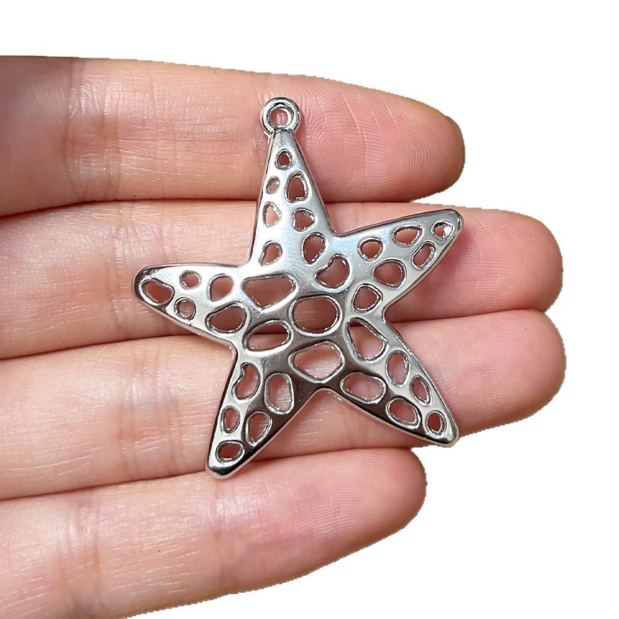 4Pcs Silvery Starfish Sea Star - Vintage Fashion Theme review and price
