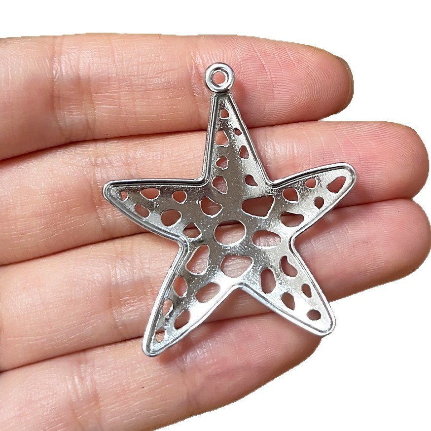 4Pcs Silvery Starfish Sea Star - Vintage Fashion Theme review and price