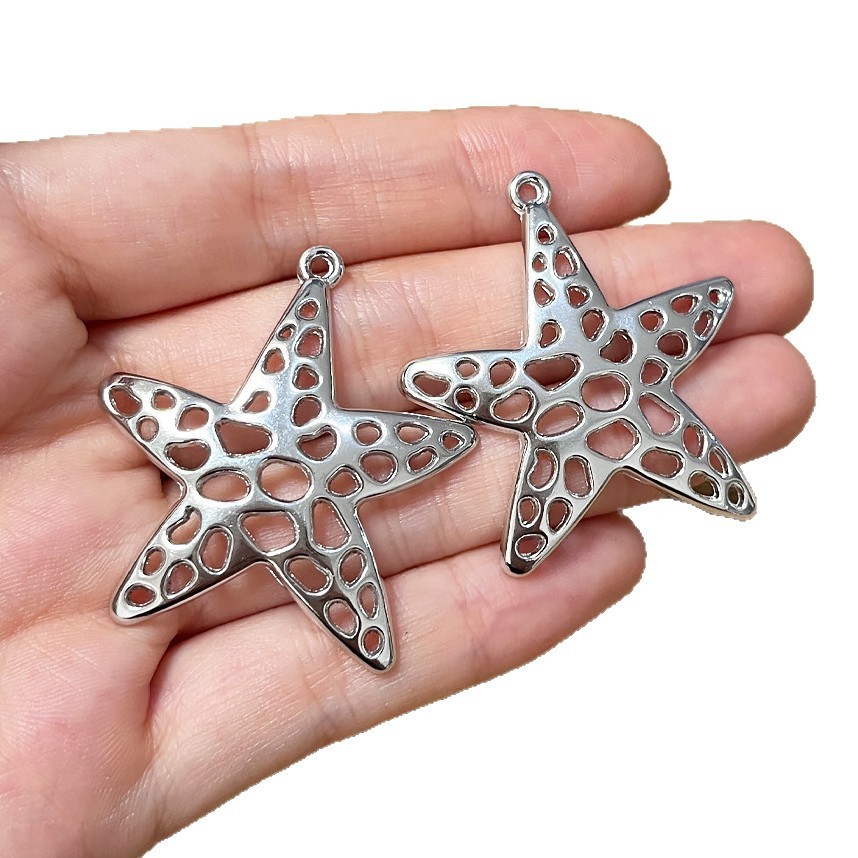 4Pcs Silvery Starfish Sea Star - Vintage Fashion Theme review and price