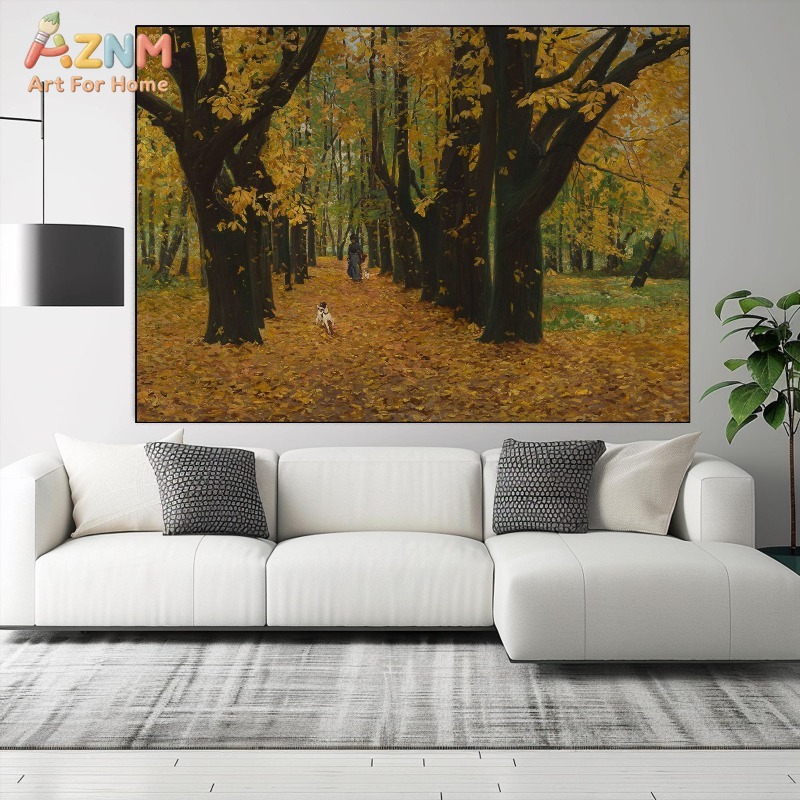 AZNM Vintage Autumn Forest Lan - Vintage Fashion Wall Art review and price