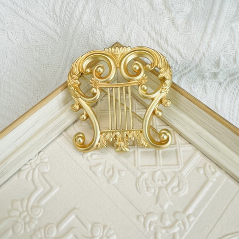 Vintage Golden Harp Brooch Jew - Vintage Fashion Postcards review and price