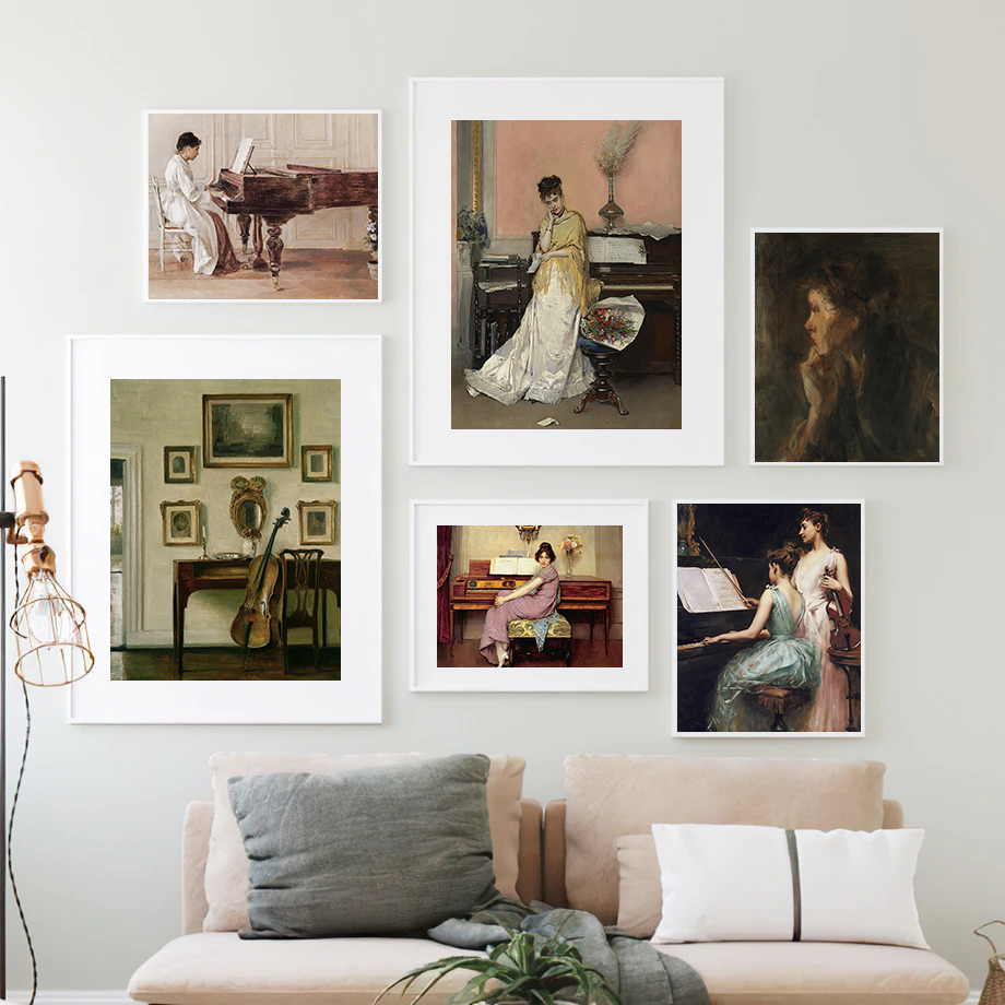 Girl Reading Vintage Oil Paint - Vintage Fashion Posters review and price