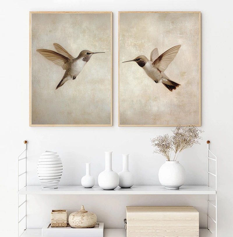 Frameless Vintage Hummingbird  - Vintage Fashion Wall Art review and price