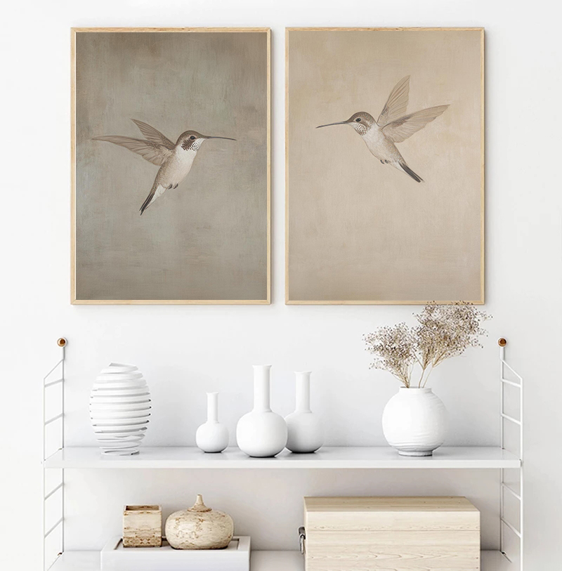 Frameless Vintage Hummingbird  - Vintage Fashion Wall Art review and price