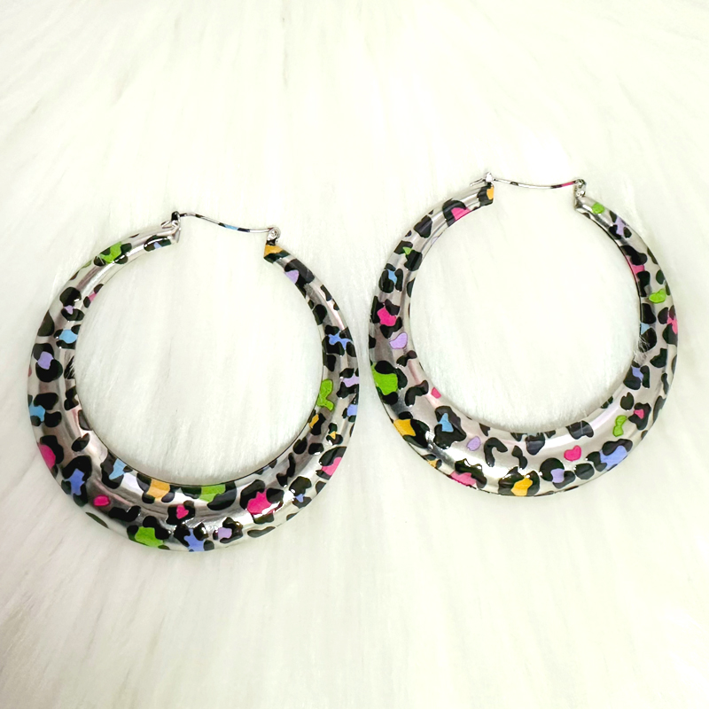 Y2K Colorful Leopard Print Big - Vintage Fashion Illustrations review and price